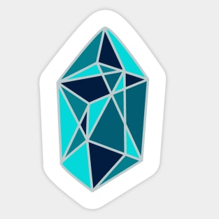 Faceted Gemstone- Blue Sticker